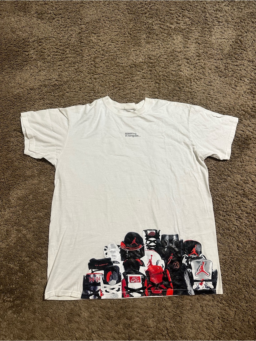 Vintage Nike Air Jordan “speaking In tongues” shirt 00s size Xl